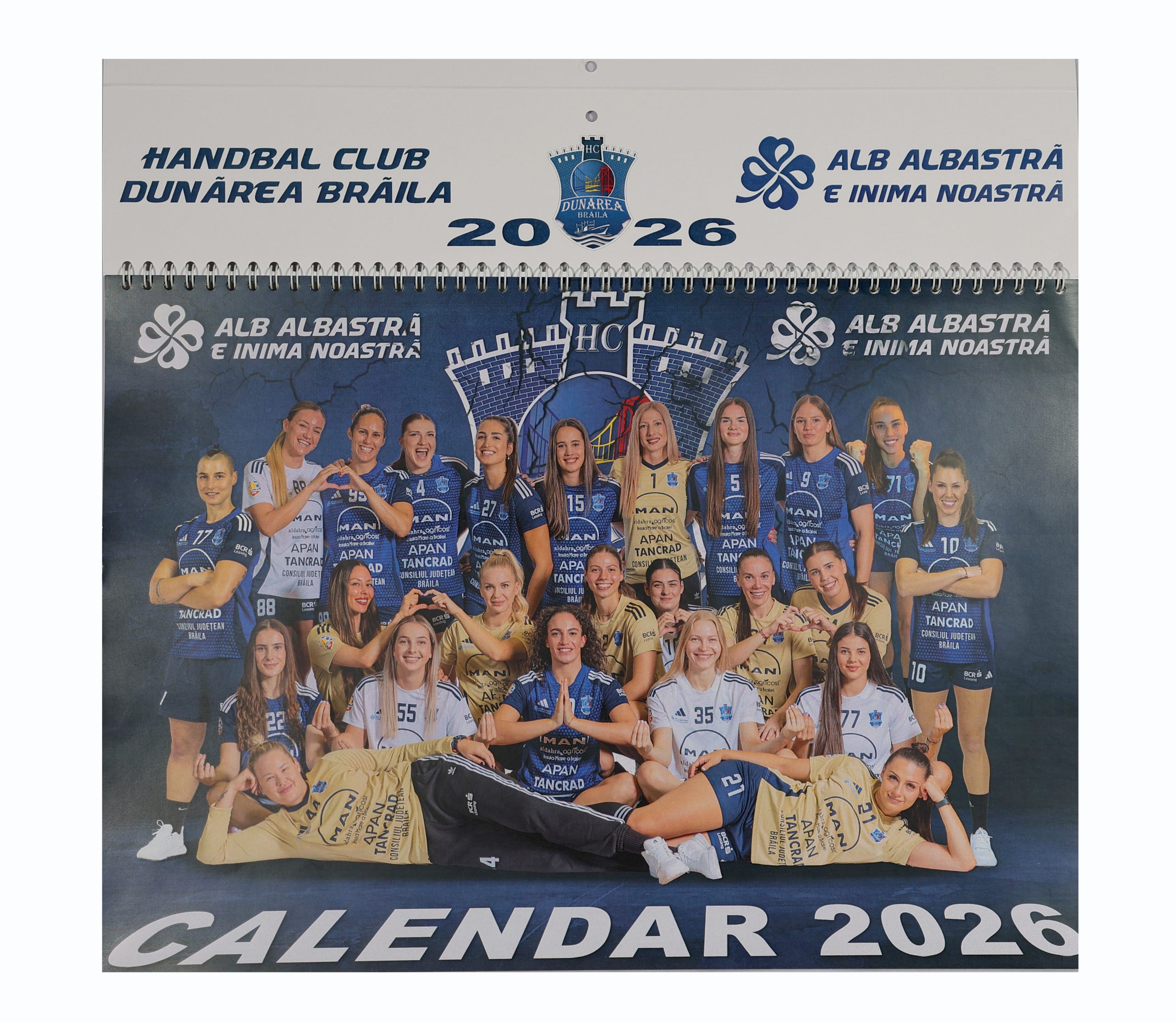 Calendar perete HC Dunărea Brăila – 2026, format A3